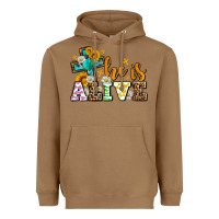 Toasted Coconut Easter Day He is alive with cross Heavyweight Hoodie - OliviaCreatesArt