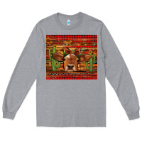 Heather Grey western christmas cow tumbler Long Sleeve Tee - Jasminsmagicworld
