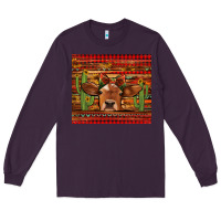 Plum western christmas cow tumbler Long Sleeve Tee - Jasminsmagicworld