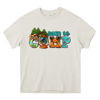 Cream born to camp with guitar Heavy Core Tee - AdoDesignShop