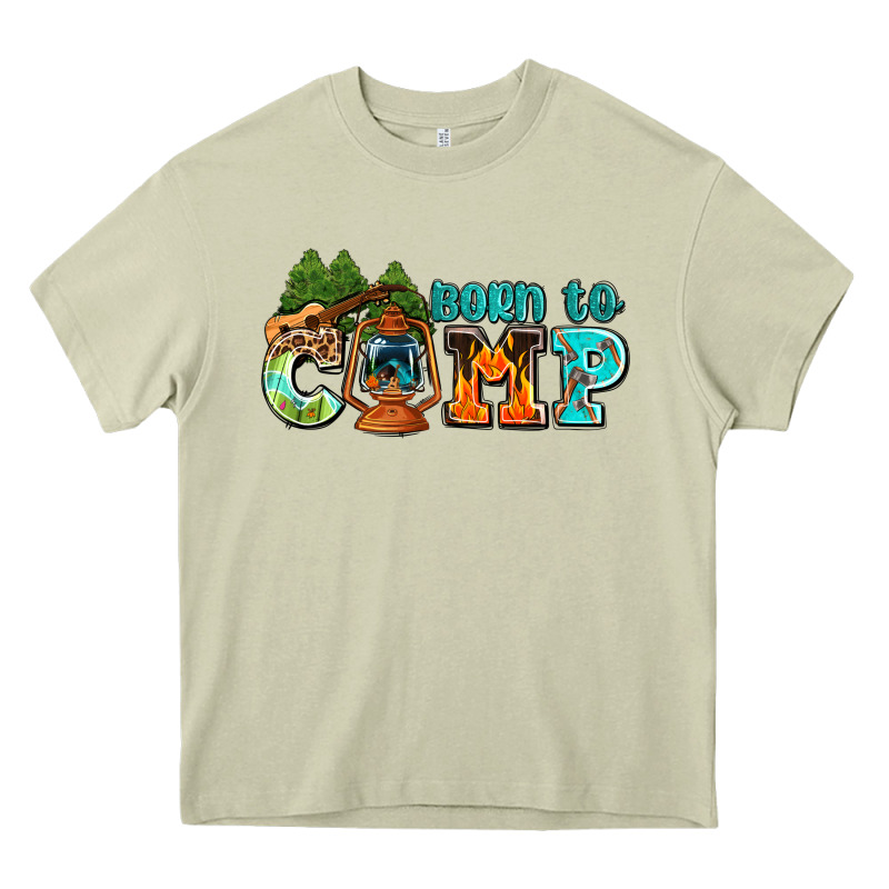 Born To Camp With Guitar Heavy Core Tee by AdoDesignShop | Teevron