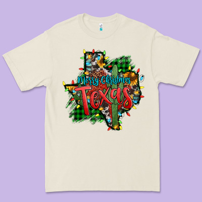Western Desert Christmas Texas Map Premium Tee Designed By Jasminsmagicworld