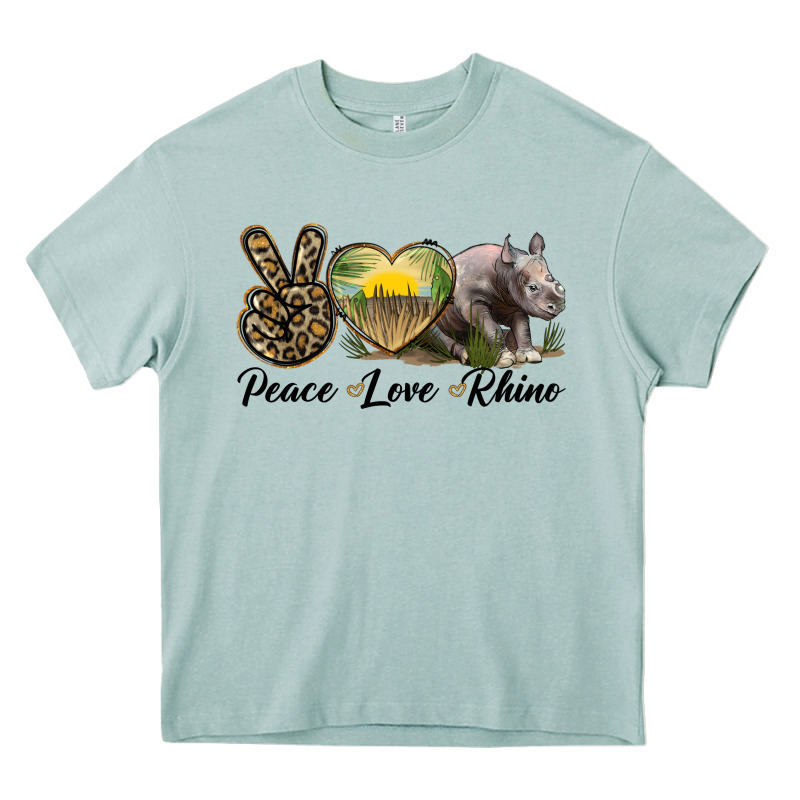 Peace Love Rhino Heavy Core Tee by LillyAllenDesigns | Teevron