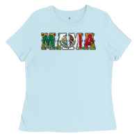 Baby Blue mexican flag mama Ladies Tee - Jasminsmagicworld