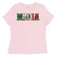 Bubblegum Pink mexican flag mama Ladies Tee - Jasminsmagicworld