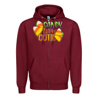 Burgundy candy corn cutie Zipper Hoodie - CowGirlArtShop
