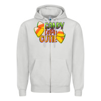 Dove Grey candy corn cutie Zipper Hoodie - CowGirlArtShop