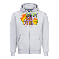 Heather Grey candy corn cutie Zipper Hoodie - CowGirlArtShop
