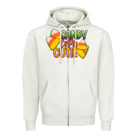 Oatmeal Heather candy corn cutie Zipper Hoodie - CowGirlArtShop