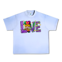Grape Ice Mardi Gras Love With Gnome Urban Heavy Tee - BundleAndBundleShop