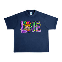 Navy Mardi Gras Love With Gnome Urban Heavy Tee - BundleAndBundleShop