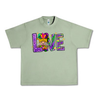 Oil Green Mardi Gras Love With Gnome Urban Heavy Tee - BundleAndBundleShop