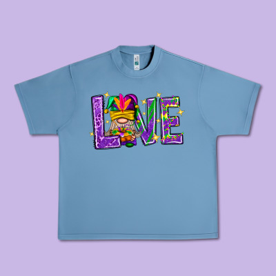 Mardi Gras Love With Gnome Urban Heavy Tee Designed By Bundleandbundleshop