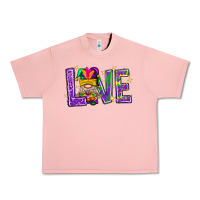 Salmon Mardi Gras Love With Gnome Urban Heavy Tee - BundleAndBundleShop