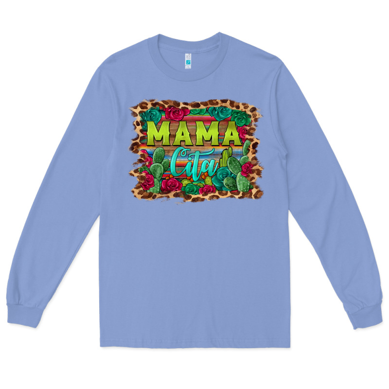 Mama Cita Serape Background Long Sleeve Tee by BarkalooDesign | Teevron