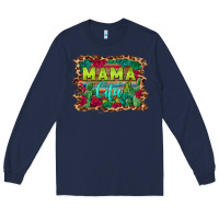 Navy mama cita serape background Long Sleeve Tee - BarkalooDesign