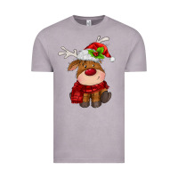 Vintage Zinc christmas baby deer Vintage Tee - MaliasSmallBusiness