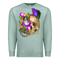 Seafoam mardi gras skull Premium Sweatshirt - FaDigitalArtStudio