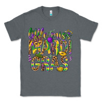 Charcoal Heather Little miss Mardi Gras Classic Tee - BundleAndBundleShop