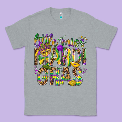 Little Miss Mardi Gras Classic Tee Designed By Bundleandbundleshop