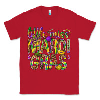 Red Little miss Mardi Gras Classic Tee - BundleAndBundleShop