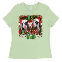Matcha it's christmas y'all heifers Ladies Tee - Jasminsmagicworld