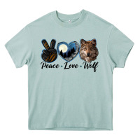 Arona peace love wolf head Heavy Core Tee - LillyAllenDesigns