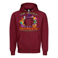 Burgundy candy countdown days till halloween Zipper Hoodie - CowGirlArtShop