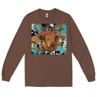 Chestnut western roses cow Long Sleeve Tee - RanaPortraitStore