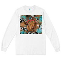 White western roses cow Long Sleeve Tee - RanaPortraitStore