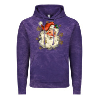 Cloud Purple Christmas Santa Vintage Hoodie - MaliasSmallBusiness