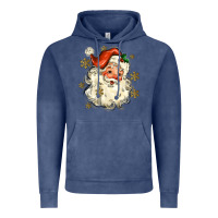 Vintage Denim Christmas Santa Vintage Hoodie - MaliasSmallBusiness