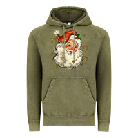 Vintage Olive Christmas Santa Vintage Hoodie - MaliasSmallBusiness