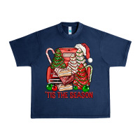 Navy Tis The Season Christmas Cakes Truck Urban Heavy Tee - BundleAndBundleShop