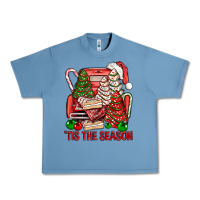 Pebble Blue Tis The Season Christmas Cakes Truck Urban Heavy Tee - BundleAndBundleShop