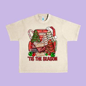 Tis The Season Christmas Cakes Truck Urban Heavy Tee Designed By Bundleandbundleshop