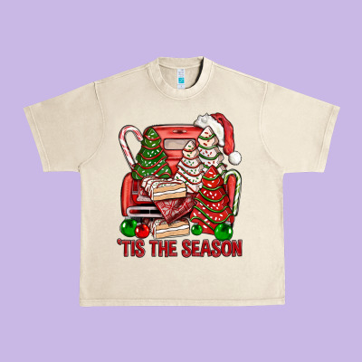 Tis The Season Christmas Cakes Truck Urban Heavy Tee Designed By Bundleandbundleshop