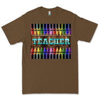 Cacao Teacher Crayons Premium Tee - LillyAllenDesigns