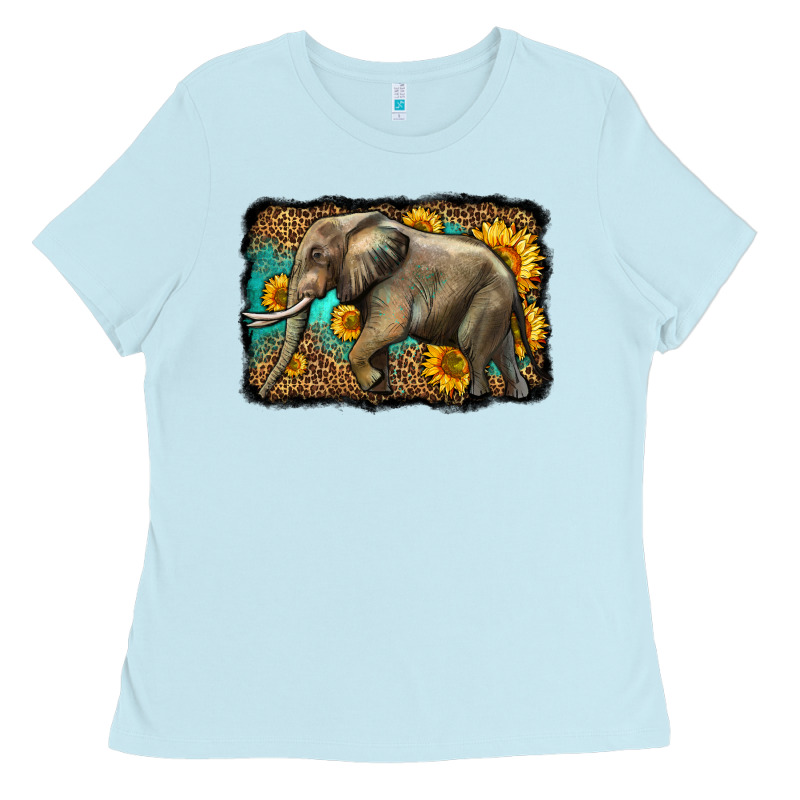 Western Sunflowers Elephant Ladies Tee by LillyAllenDesigns | Teevron