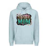 Blue Mist blessed mom Premium Hoodie - OliviaCreatesArt
