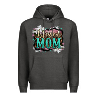 Charcoal Heather blessed mom Premium Hoodie - OliviaCreatesArt
