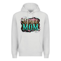 Dove Grey blessed mom Premium Hoodie - OliviaCreatesArt