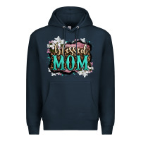 Navy blessed mom Premium Hoodie - OliviaCreatesArt
