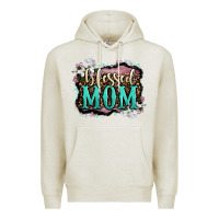 Oatmeal Heather blessed mom Premium Hoodie - OliviaCreatesArt