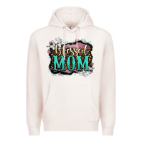 Pale Pink blessed mom Premium Hoodie - OliviaCreatesArt