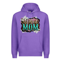 Purple blessed mom Premium Hoodie - OliviaCreatesArt