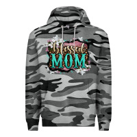 Slate Camo blessed mom Premium Hoodie - OliviaCreatesArt