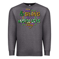 Charcoal Heather Beads and bling it's' a Mardi Gras thing Premium Sweatshirt - FaDigitalArtStudio