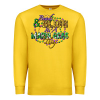 Lemon Beads and bling it's' a Mardi Gras thing Premium Sweatshirt - FaDigitalArtStudio