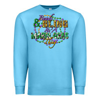 Ocean Blue Beads and bling it's' a Mardi Gras thing Premium Sweatshirt - FaDigitalArtStudio